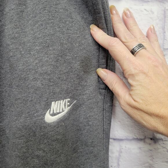 VTG Y2K Nike Gray Sweatpants Size XL Blue Tag Athletic Fleece Pockets *FLAW - Picture 6 of 10